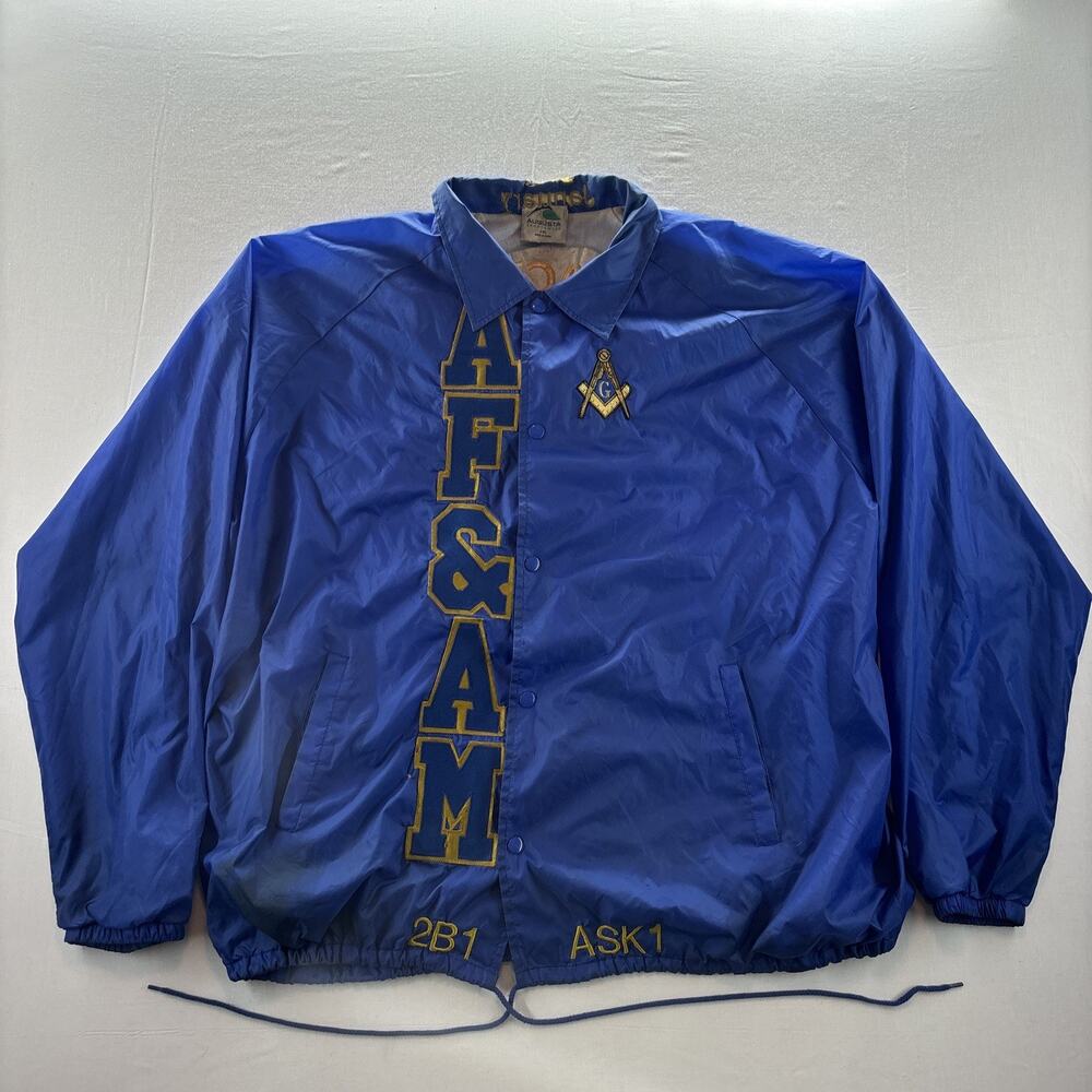 Vintage Augusta Masonic Embroidered Jacket 2XL Knights Of Templar Certification